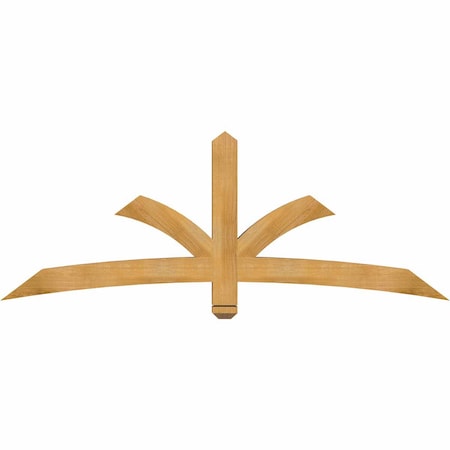 Ekena Millwork Davenport Rough Sawn Timber Gable Bracket, Western Red Cedar, 72"W x 27"H x 4"D x 4"F, 9/12 Pitch GBW072X27X0404DAV00RWR